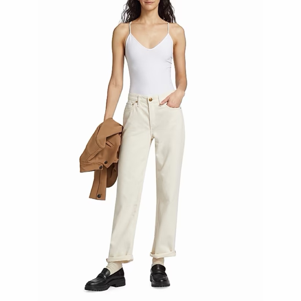 New w/ Tags Rag & Bone Ecru Boyfriend Jeans size 26